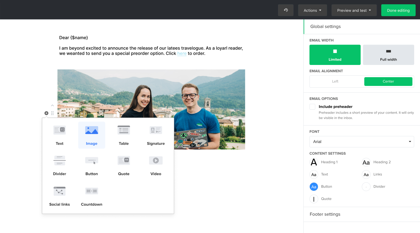 Mailerlite-account-help-hulp-rich-text-editor