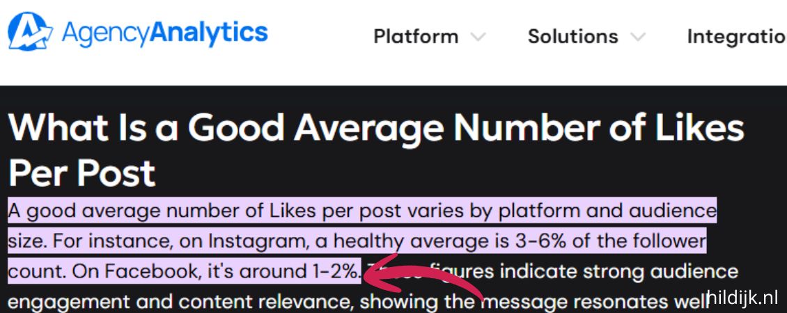 1-2% engagement op Facebook is normaal. Bij e-mail niet.